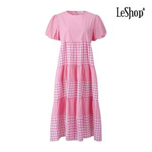 [르샵]믹스 체크 퍼프 원피스 (BP6OP067A)