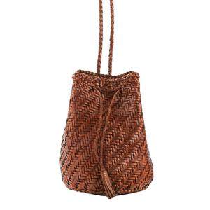 [드래곤디퓨전] 25SS (8838 TAN BLACK EDGE) 여성 폼폼 더블 점프 숄더백