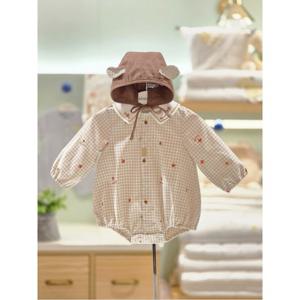 압소바 HK(아기외출복)메이슨 체크우주복(2025년가을신상) (A2522306)