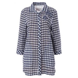 [조순희]자수포인트 체크 블라우스(JLMB234)