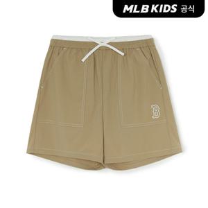 [MLB키즈 공식] 25FW 걸즈 레이어드 우븐 반바지 BOS (Beige) 7FSMB0154-43BGS