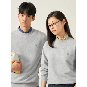 [빈폴멘] [Essential] 남녀공용 로고 자수 스웨트 셔츠 - 그레이 (BC5741E033)