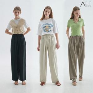 [어썸핏][어썸핏]최종가 24SS 여성 썸머 새틴 와이드 팬츠 3종 (