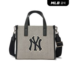 [MLB공식] 22N 베이직 빅로고 캔버스 스몰 토트백 NY (Black) 3AORS062N