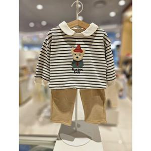 블루독베이비[hu]25.FW가을겨울신상 CR)도기STRIPE상하세트 45A13-610-04 상하복 외출복 맨투맨상하복