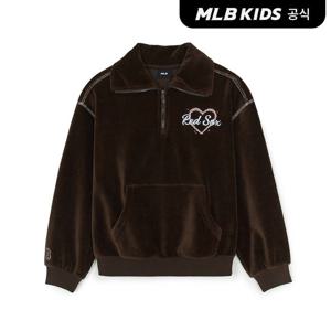 [MLB키즈 공식] 25FW 스트릿 하트 여아 카라 맨투맨 BOS (Brown) 7FMTH0254-43BRS