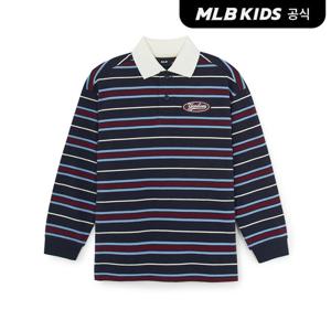 [MLB키즈 공식] 25FW 스트릿 스트라이프 럭비 셔츠 NY (D.Navy) 7APQB0154-50NYD