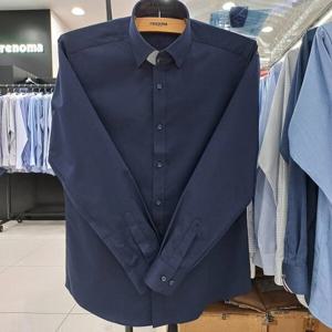 [레노마셔츠]활동성 편한 TC 트윌 스판/카라-스냅버튼/슬림핏 긴