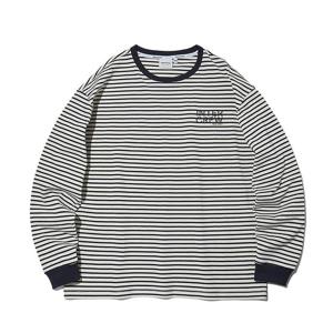 [인터크루]시밀러 립 배색 스트라이프티 O화이트 ITY1TM07AOH_CC