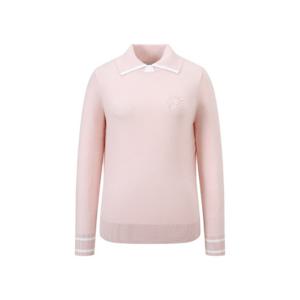 캘러웨이골프긴팔티 PQC CWSO24F404_PI 여성 가을 변형 Y넥 긴팔 풀오버