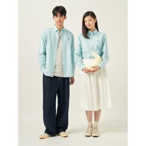 [25FW 신상] [빈폴멘] [Essential] 남녀공용 옥스퍼드 솔리드 셔츠 - 라이트 그린 (BC5764E05L)
