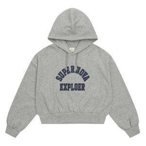 [에꼴리에]아치 레테링 셋업크롭 후드티24QT753