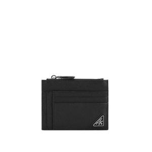 프라다 2MC067 QHH F0002 사피아노 가죽 카드 홀더 블랙