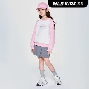 [MLB키즈 공식] 25FW 스트릿 베이직 여아 라글란 맨투맨세트 NY (Ivory) 7FS2B0654-50IVS