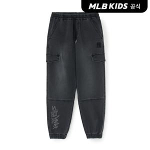 [MLB키즈 공식] 25FW 스트릿 져지 데님 조거 팬츠 NY (L.Charcoal Grey) 7ADPB0254-50CGL