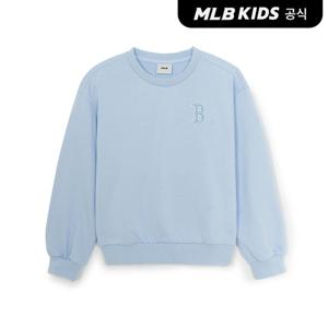 [MLB키즈 공식] 25FW 베이직 스포티브 스몰로고 크롭 여아 맨투맨 BOS (Mg. Sky Blue) 7FMTB2254-43SBM