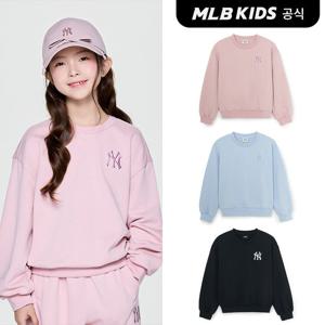 [MLB 키즈] (공식) 베이직 스포티브 스몰로고 크롭 여아 맨투맨 (3color)