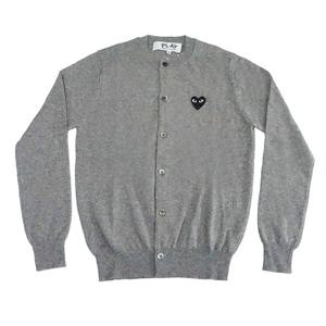플레이 꼼데가르송 블랙 하트 니트 가디건 그레이 AX N023 051 2