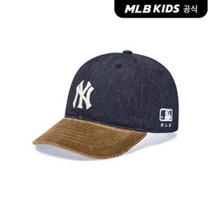 [MLB키즈 공식] 25N 코듀로이 배색 볼캡 NY (Navy) 7ACPV105N-50NYS