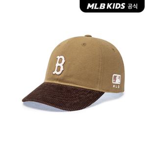 [MLB키즈 공식] 25N 코듀로이 배색 볼캡 BOS (Camel) 7ACPV105N-43CAS