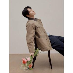 [빈폴멘] 레더 칼라 필드 재킷 - 베이지 (BC5938CP5A)