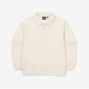 [휠라 키즈]ESSENTIAL+ 카라형반집 맨투맨 (FK2POF3304X_IVY)