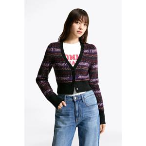 [타미진] T32F7KCD44TWT1 여성 슬림 페어아일 크롭 가디건