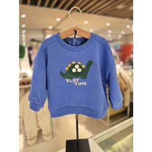 [블루독베이비] 25 FW(블루)공룡 스웨트셔츠(45C1433403)유아 아가옷 백일 돌 조카 선물 티셔츠 (45C143340