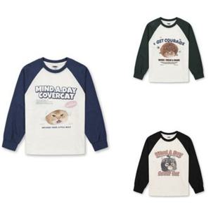 [탑텐키즈]MKF4TS3801 공용 라글란티셔츠 마인드어데이 커버캣