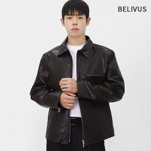 빌리버스 남성 가을 아우터 환절기 가죽점퍼 데일리 스포츠 라이딩 유광 레더 자켓 BLBT002