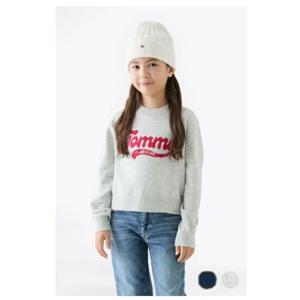 [타미힐피거칠드런2] 인타샤 로고 스웨터 T42F7WWO550GT1 3T 16세