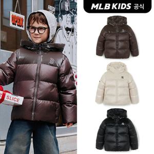 [MLB 키즈] (공식) 아웃도어 에어쉘 글로시 립스탑 배색 숏 덕다운 (3color)