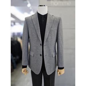 바쏘옴므 세이브존03 바쏘옴므 남자 가을 겨울 그레이 도트 체크 스판 캐주얼 자켓 WSAGZ3JK10A