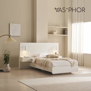 바스포르 시손느 템바보드 LED조명 평상형 호텔침대 SS+컴포트유로탑+400협탁1