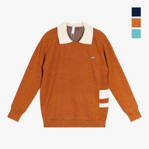 클라우스 남성 골프웨어 방풍안감 카라배색 골프니트 FH25WM2504_YE