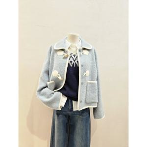 숲  (SBAJKM2) 토글 장식 카라 자켓