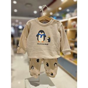 블루독베이비[hu] 25.FW겨울신상 CR)펭귄상하세트 45C70-672-05 상하복 등원복 맨투맨상하복 실내복