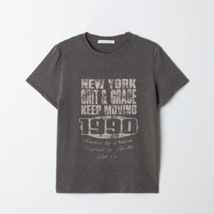 러브앤쇼  롤업 레터링 티셔츠 (LCFJPTS03)