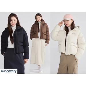 디스커버리 25년 F/W 여성 아웃포켓 다운 크롭 숏패딩 DWDJ9P056