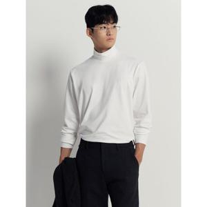 [빈폴멘] 스트레치 반터틀넥 티셔츠  화이트 (BC5941C101)
