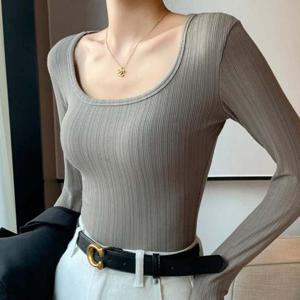 U넥 시크 긴팔티숙 UC0132 오버핏 사이즈 니트 여성