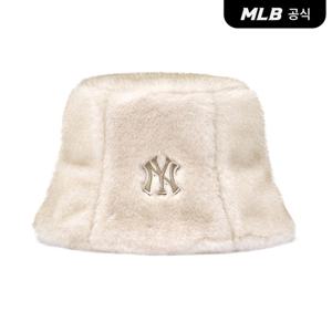 [MLB공식] 25FW 빈티지 퍼 버킷햇 드롭핏 NY (Cream) 3AHTB0256-50CRS