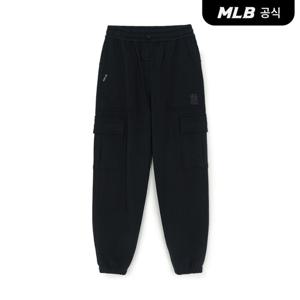 [MLB공식] 25FW 베이직 스몰로고 기모 카고 조거팬츠 NY (Black) 3APTB2056-50BKS