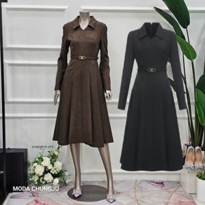 [미니멈]MD 오픈카라 A라인 원피스  MD MXDAWO0490 M_CJ