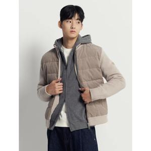 [빈폴멘] 코듀로이 믹스 라이트다운 카디건  베이지 (BC5Y5AC41A)