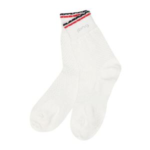 [핑]여성 라인 배색  중목양말  121E1SC053_WH1