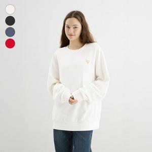 [GUESS]게스진 공용 세미오버핏 미니삼각 기모 맨투맨(MP4K9460)