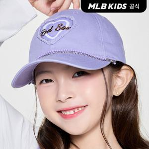 [MLB키즈 공식]25N 여아 체인 장식 워싱 볼캡 BOS (L.Violet)7FCPH015N-43VOL