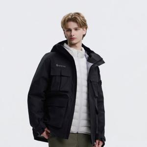 내셔널지오그래픽N254UDW120 [고어텍스] [NRN] 프리미엄 방수 3 IN 1 구스다운 BLACK