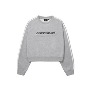 커버낫긴팔티 JQS CO2403CR71-MG 우먼 쿠퍼 로고 라이닝 맨투맨 Melange Gray